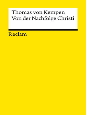 cover image of Von der Nachfolge Christi. Die Weisheit des mittelalterlichen Klosters